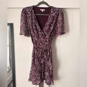 Miami Burgundy Floral Mini Dress